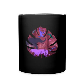Animaux de la jungle - Mug uni - noir - Devant