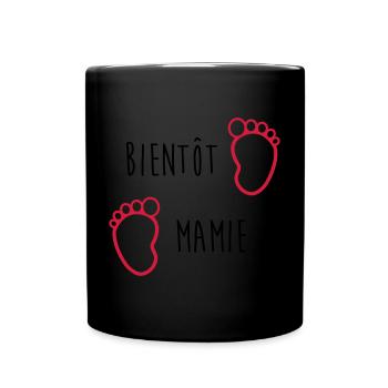 Bientôt Mamie - Mamy - Naissance - Bébé - Enfant - Mug uni - noir - Devant