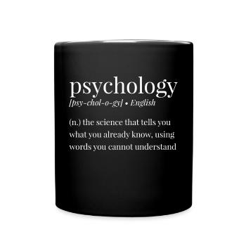 psychologie signifie dictionnaire drôle - Mug uni - noir - Devant