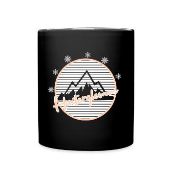 Saalbach Hinterglemm - Tasse einfarbig - Schwarz - Vorne