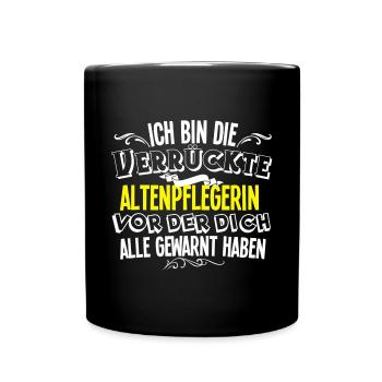 Altenpflegerin - Tasse einfarbig - Schwarz - Vorne