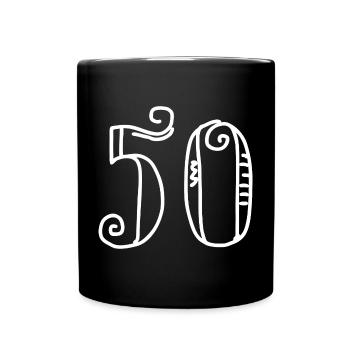 50 anniversaire anniversaire anniversaire anniversaire cadeau anniversaire - Mug uni - noir - Devant