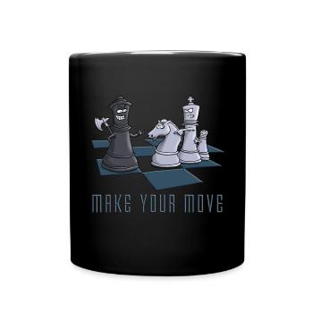 chess_make_your move_11_2016 - Tasse einfarbig - Schwarz - Vorne