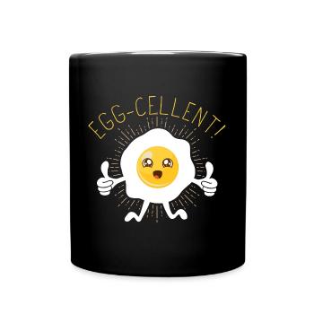 Egg (Egg-cellent) - Full Colour Mug - black - Front