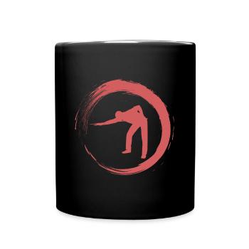 Billiard Snooker - Tasse einfarbig - Schwarz - Vorne