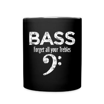 BASS Forget all your trebles (Vintage/Blanc) - Mug uni - noir - Devant