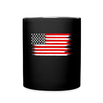 USA flags - Full Colour Mug - black - Front