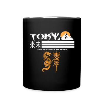Tokio Orange - Tasse einfarbig - Schwarz - Vorne