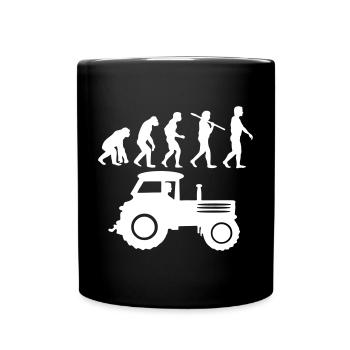 Tractors , Tractors , Agricultural Machinery Evolution (25) - Full Colour Mug - black - Front