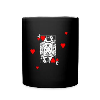 Königin - Tasse einfarbig - Schwarz - Vorne