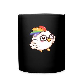 Regenbogen - Tasse einfarbig - Schwarz - Vorne