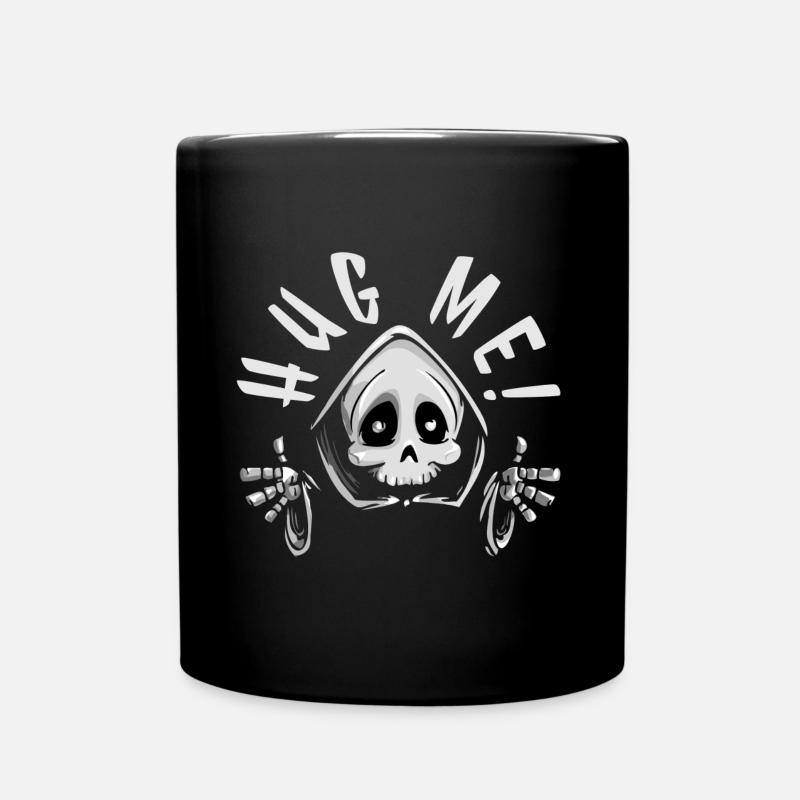Hug Me Crâne Mort Tod Umarmung Design - Mug uni - noir