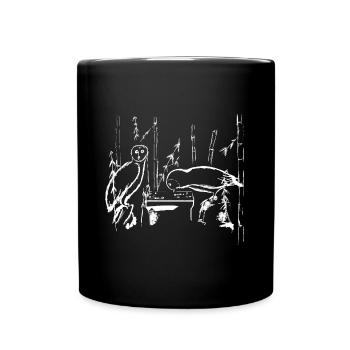 White go player owl - Full Colour Mug - black - Front