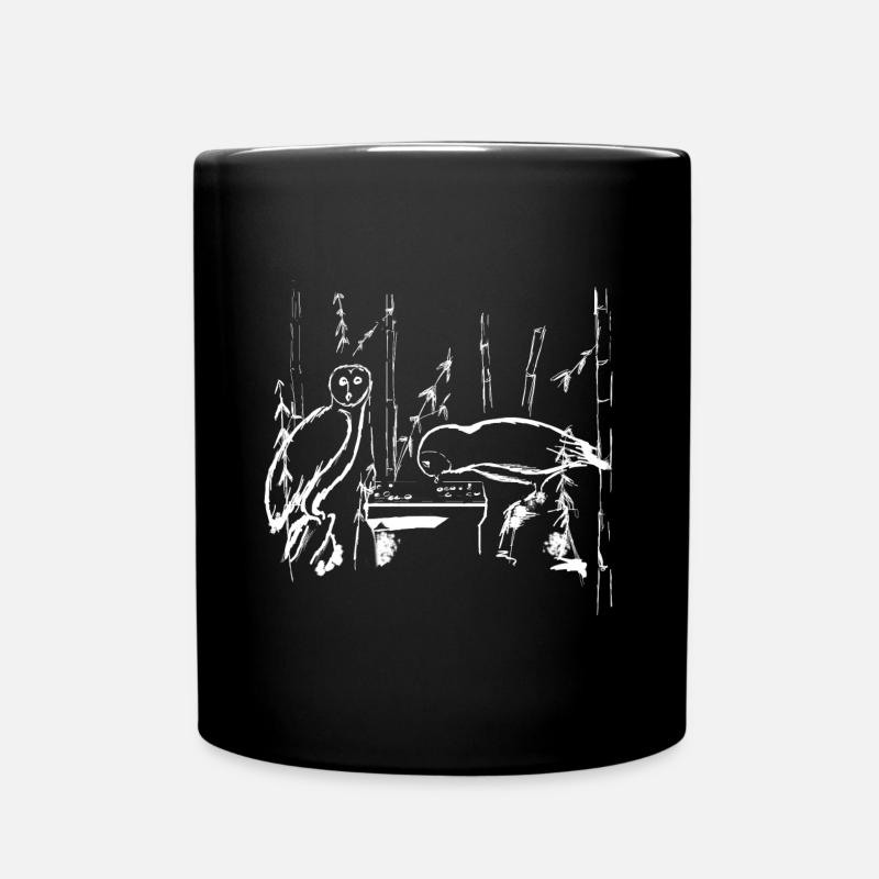 Hibou go player blanc - Mug uni - noir