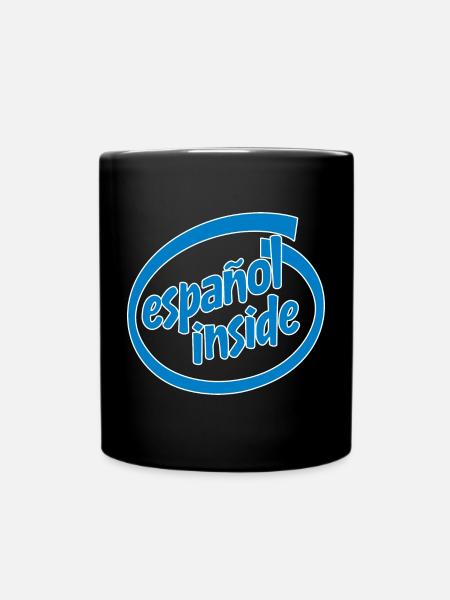 Spanish inside - Full Colour Mug - black