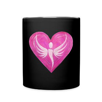 LiebesWellenEngel - Sonja Ariel von Staden - Full Colour Mug - black - Front