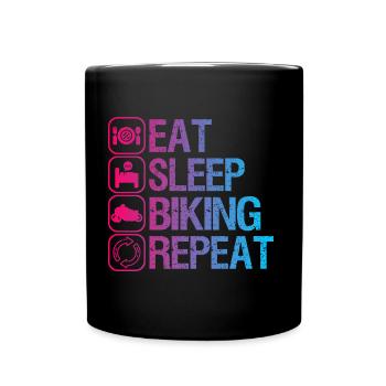 Motorrad - Tasse einfarbig - Schwarz - Vorne