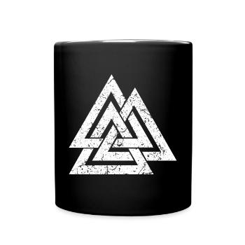 Symbole de Valknut - Vikings Celtes peuples germaniques - Viking - Mug uni - noir - Devant