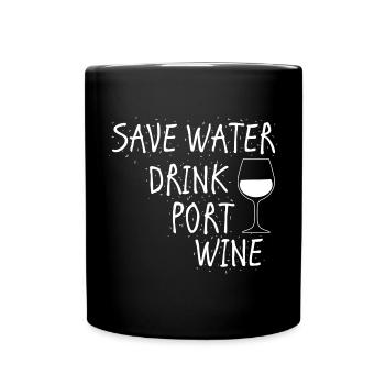 Save water drink Port Wine - Full Colour Mug - black - Front