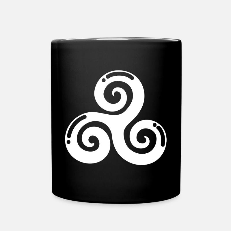 keltisches Triskele weißes Originalgeschenk - Tasse einfarbig - Schwarz