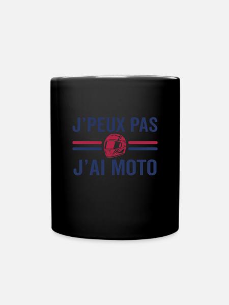 j'ai peux pas j'ai moto cadeau motard - Mug uni - noir