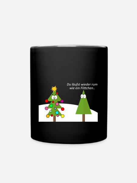 Flittchen Weihnachten Tannenbaum - Tasse einfarbig - Schwarz