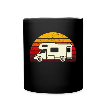 cadeau retro camping car camper - Mug uni - noir - Devant