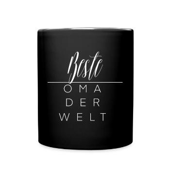 Beste Oma Der Welt - Tasse einfarbig - Schwarz - Vorne