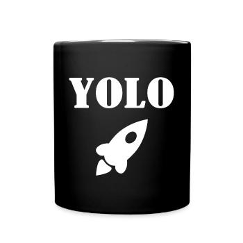 Yolo - Tasse einfarbig - Schwarz - Vorne