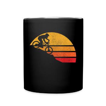 retro design cycling race bike - Full Colour Mug - black - Front