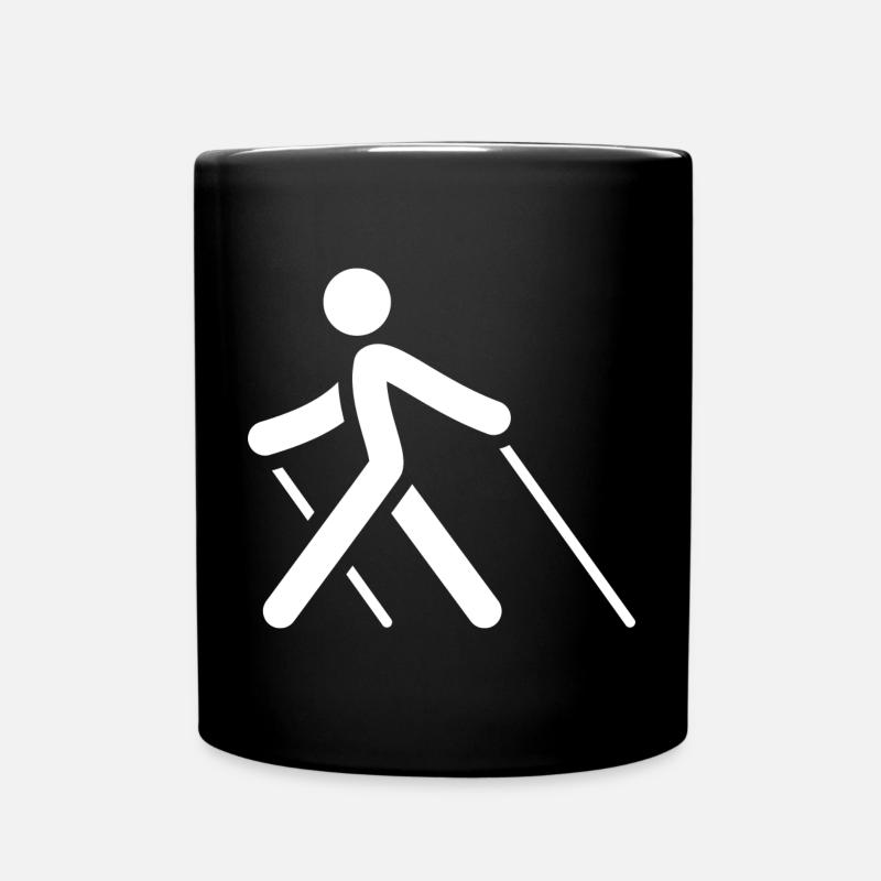 Nordic Walking - Tasse einfarbig - Schwarz