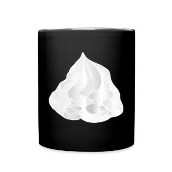 blanc neige délicieux bonnet à garnir - Mug uni - noir - Devant