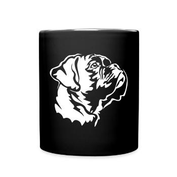 Boxer Kopf "Black Editon" - Tasse einfarbig - Schwarz - Vorne