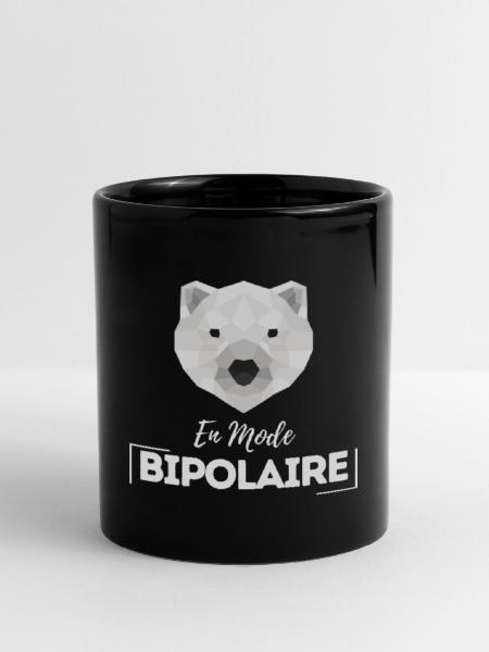 En mode bipolaire - Mug uni - noir - Devant