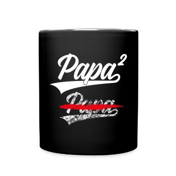DAD HIGH 2 CHILDREN-TO-BE DAD SECOND CHILD - Full Colour Mug - black - Front