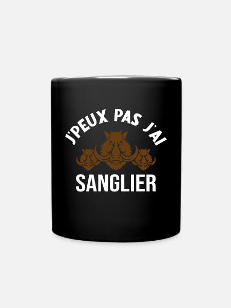 Je Peux Pas J'ai Sanglier Humour Chasse humorist - Mug uni - noir