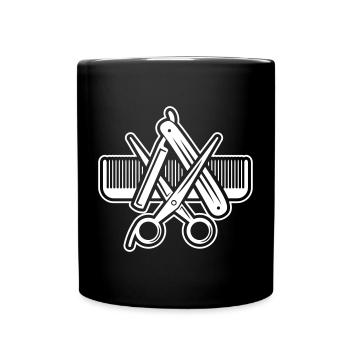 Coiffeur Coiffeur Signe Ciseaux Rasoir Peigne - Mug uni - noir - Devant