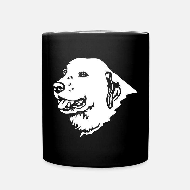 Zentralasiatischer Owtscharka Kopf "Black Edition" - Tasse einfarbig - Schwarz