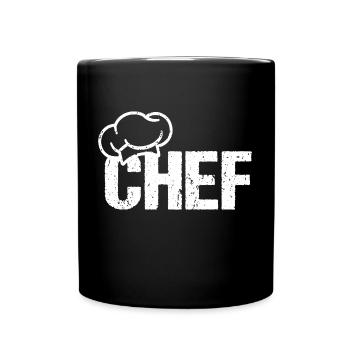 CHEF Chef's Hat - Full Colour Mug - black - Front