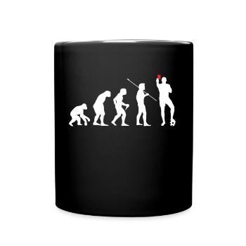 Evolution Schiedsrichter Fußball Schiri - Tasse einfarbig - Schwarz - Vorne