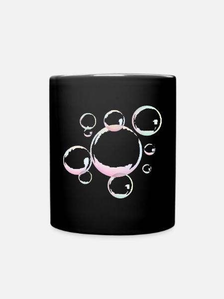Schimmernde Seifenblasen - Tasse einfarbig - Schwarz