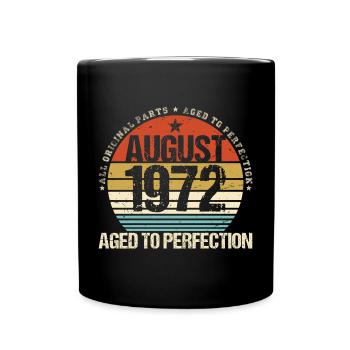 August 1972 Jahrgang perfekt gereift - Tasse einfarbig - Schwarz - Vorne