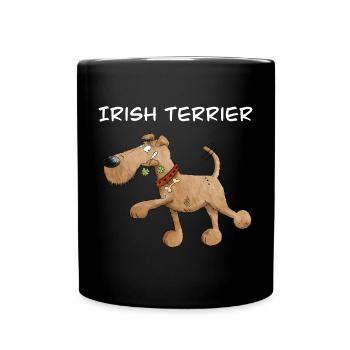 Drolliger Irish Terrier Dog I Race de chien - Mug uni - noir - Devant
