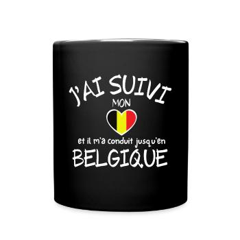 Belgique, Belgique humour, je suis Belge - Mug uni - noir - Devant