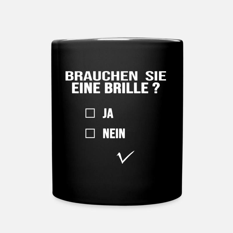 optiker augenoptiker optik sehtest visus - Tasse einfarbig - Schwarz