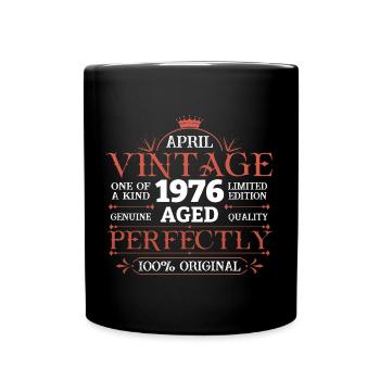 Millésime avril 1976 47ème anniversaire hommes 47 ans - Mug uni - noir - Devant