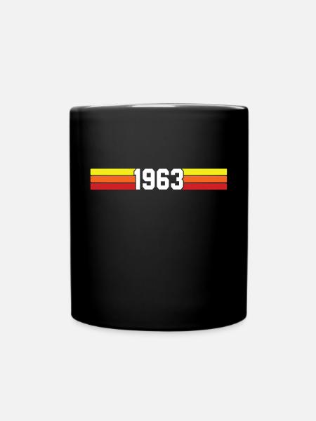 Retro 1963 t-shirt 63 vintage 1963 - Full Colour Mug - black