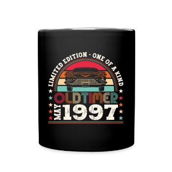 Oldtimer May 1997 Birthday Gift Men Fun - Full Colour Mug - black - Front