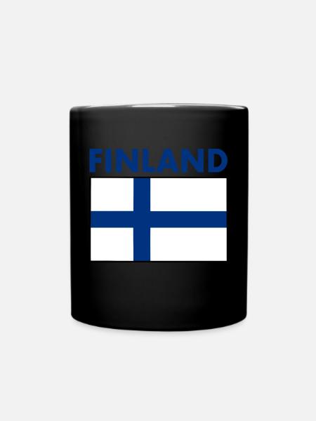 Finlandia - Ensfarvet krus - sort