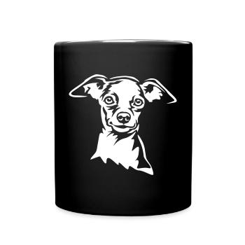Zwergpinscher Head "Black Edition" - Full Colour Mug - black - Front